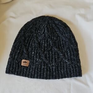 COAL 100% Wool Yukon Cable Knit Beanie Gray/black